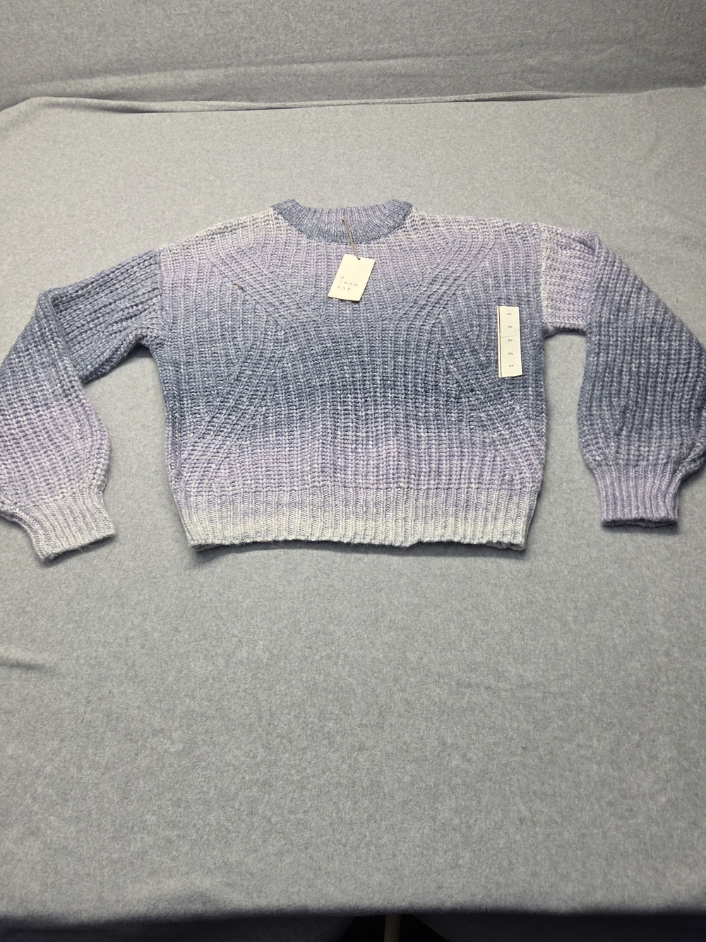 0372 a new day Lavender Ombre Crewneck Sweater Size Xs - Picture 2 of 13